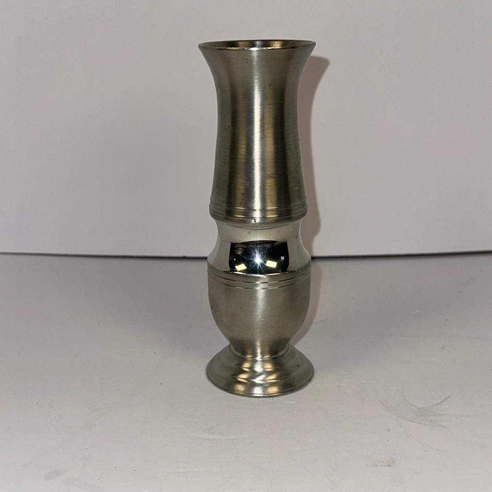 Aitkens Pewter Small Bud Vase Vintage Made in Canada Decorative Tabletop Accent